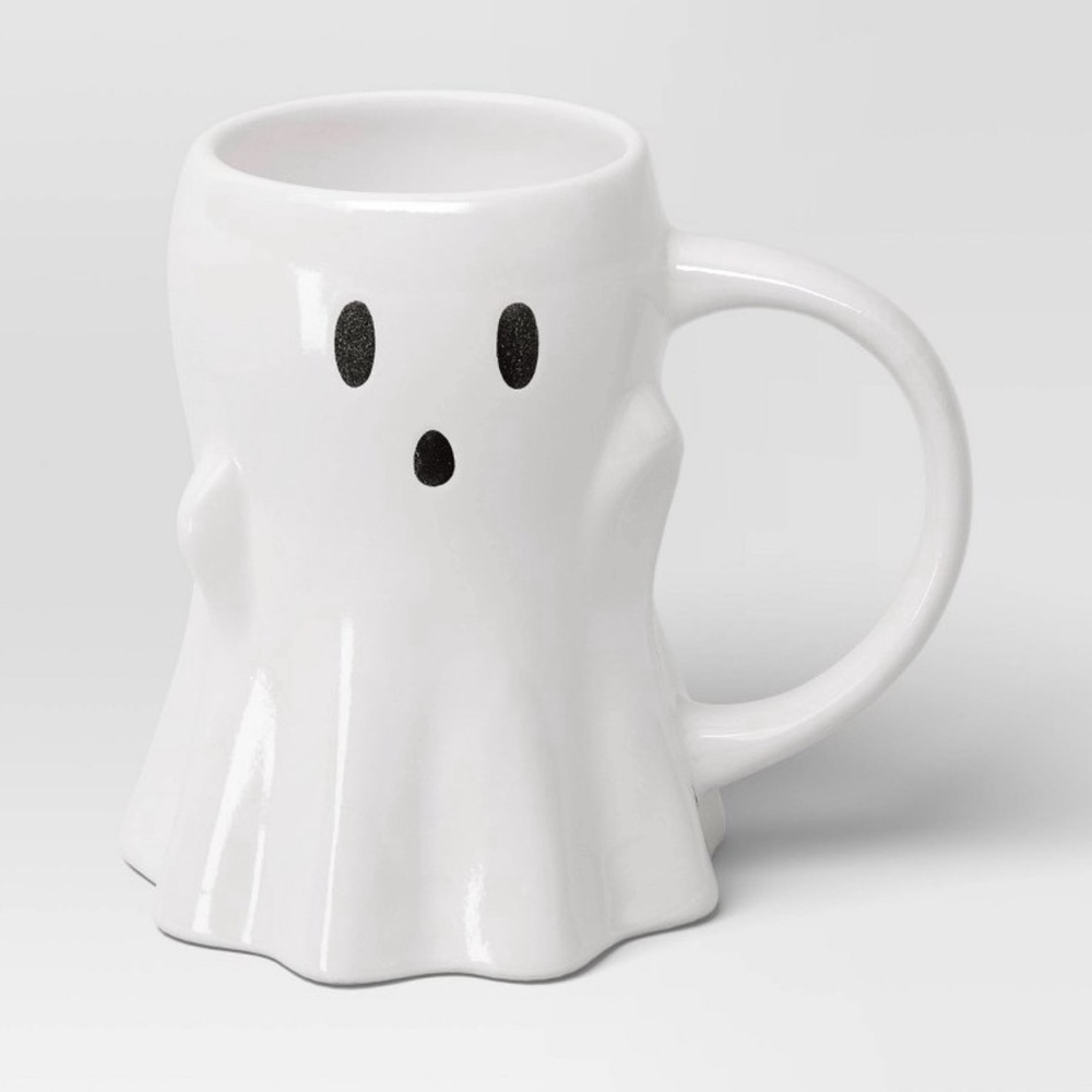 White Ghost Ceramic Mug - Picture 1 of 2